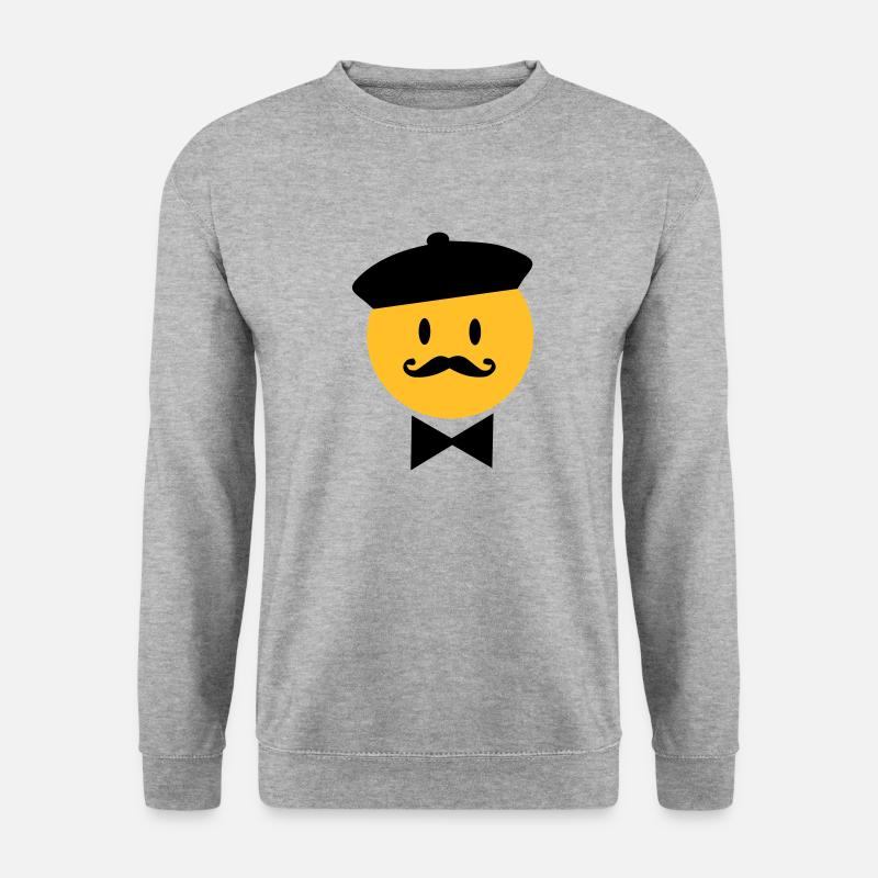 Frankreich - Unisex Pullover - Weißgrau meliert