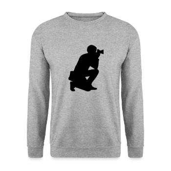 Photographer - Unisex Sweatshirt - salt & pepper - Front - Alina (178cm) & Michal (187cm)