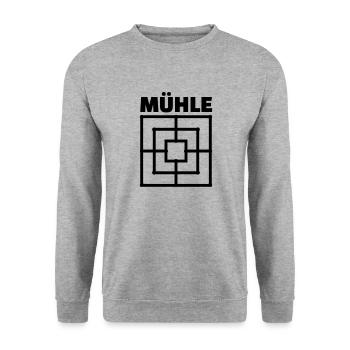 Mühle - Unisex Pullover - Weißgrau meliert - Vorne - Alina (178cm) & Michal (187cm)