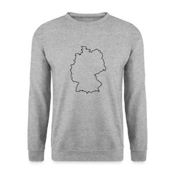germany_design_1 - Unisex Sweatshirt - salt & pepper - Front - Alina (178cm) & Michal (187cm)
