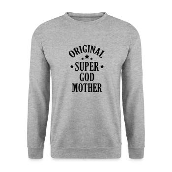 Parrain / Marraine / Filleule / Filleul - Sweat-shirt Unisexe - gris chiné - Devant - Alina (178cm) & Michal (187cm)