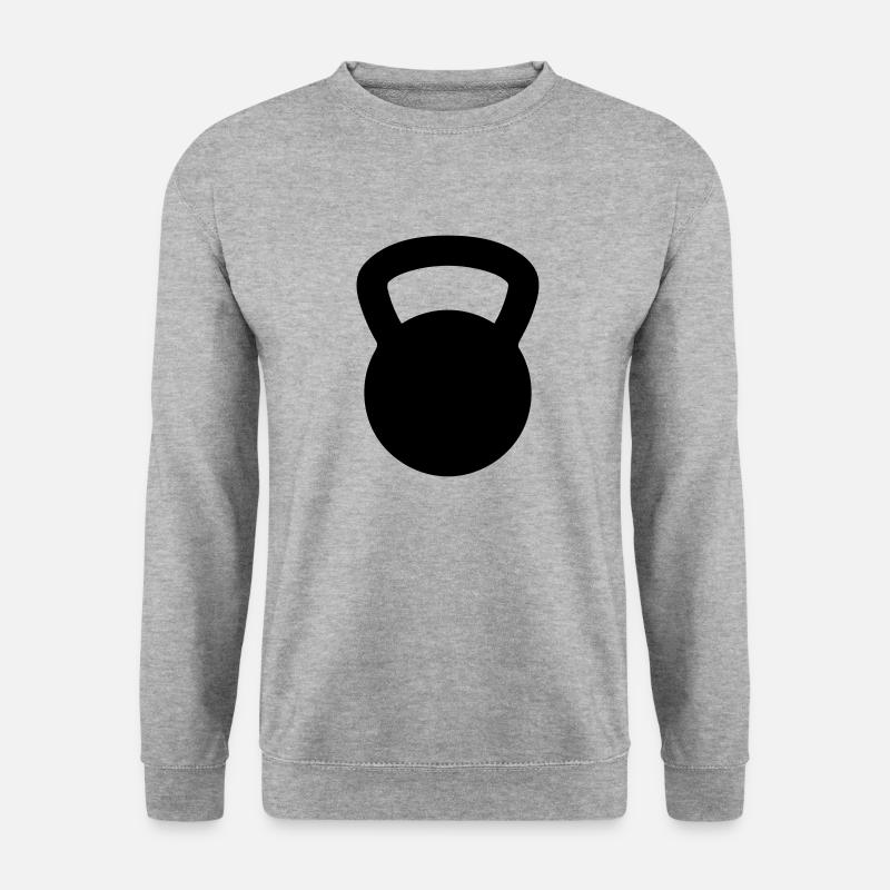 Kettlebell - Unisex Pullover - Weißgrau meliert