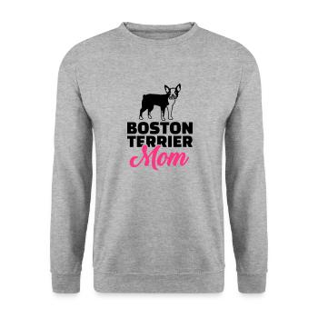 Boston Terrier - Unisex Sweatshirt - salt & pepper - Front - Alina (178cm) & Michal (187cm)