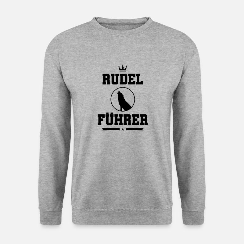 rudel_fuehrer - Unisex Pullover - Weißgrau meliert