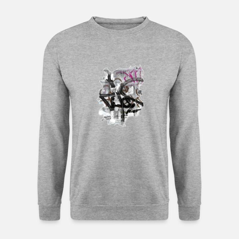 Graffiti - Unisex Pullover - Weißgrau meliert