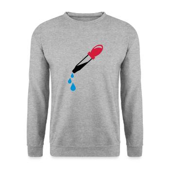 pipette - Unisex Sweatshirt - salt & pepper - Front - Alina (178cm) & Michal (187cm)