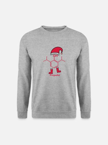 Propofolweihnachtsmann - Unisex Pullover - Weißgrau meliert