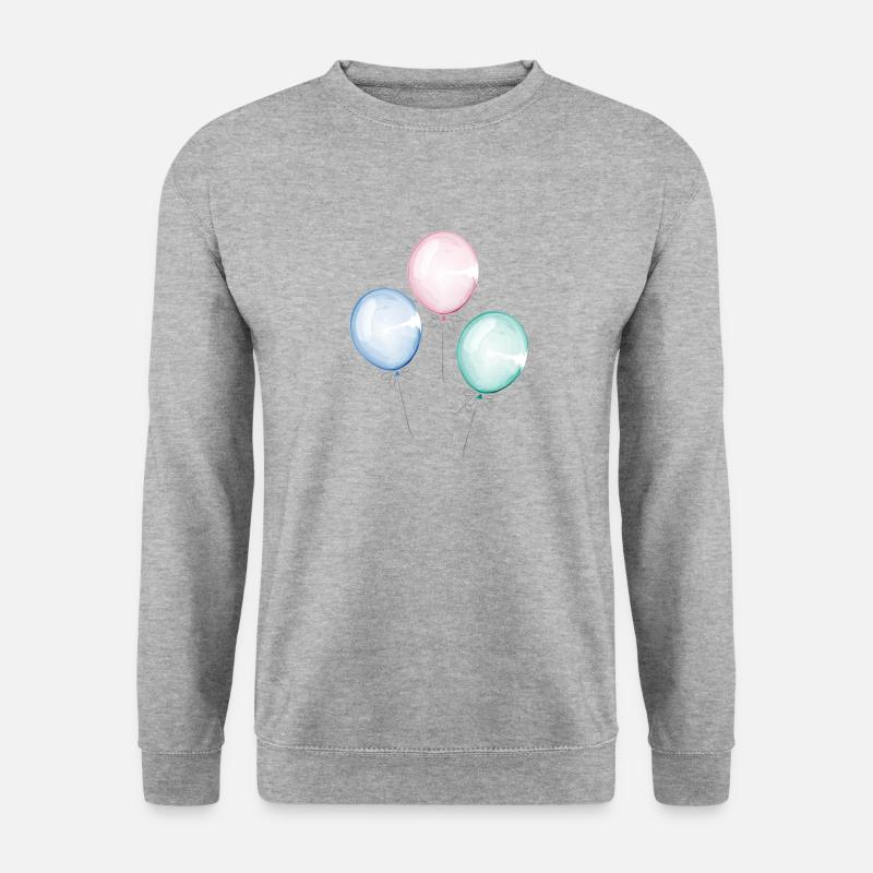 Pastellballons - Unisex Pullover - Weißgrau meliert