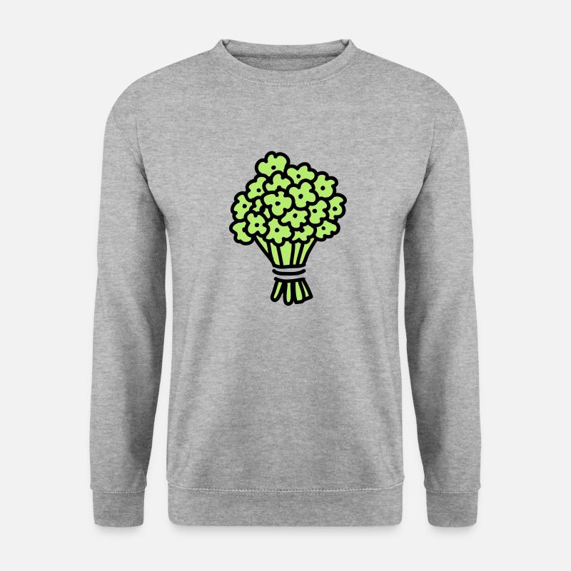 Blumenstrauß verschenken - Unisex Pullover - Weißgrau meliert