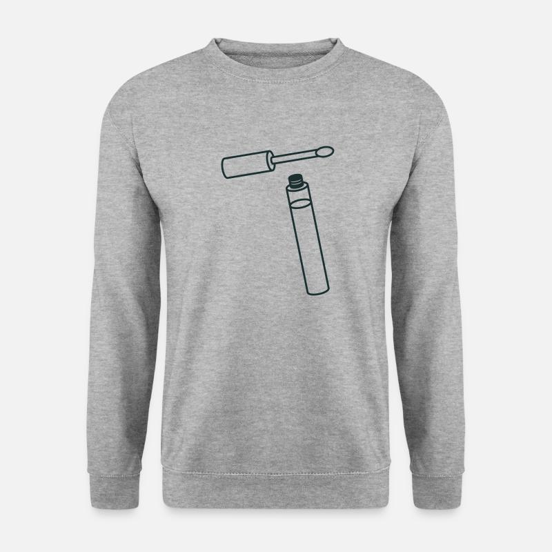 Lipgloss - Unisex Pullover - Weißgrau meliert