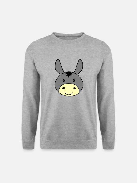 Âne mignon - Sweat-shirt Unisexe - gris chiné