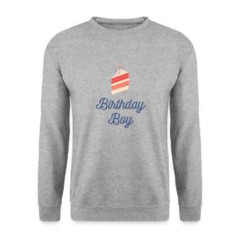 Birthday Boy - Shirt for all birthday children! - Unisex Sweatshirt - salt & pepper - Front - Alina (178cm) & Michal (187cm)