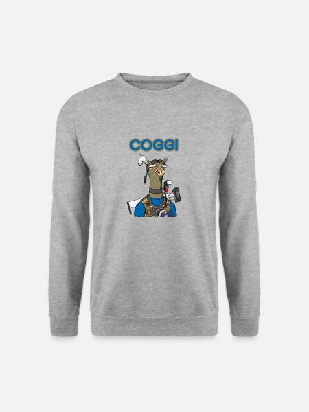 COGGI FOTOGRAF - Unisex Pullover - Weißgrau meliert