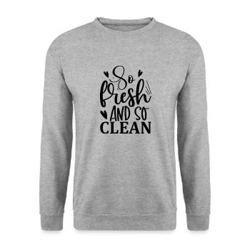 So Fresh and so Clean - Unisex Pullover - Weißgrau meliert - Vorne - Alina (178cm) & Michal (187cm)