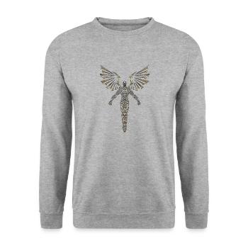 Michael Erzengel Heiliger Christlicher Engel Heiliger Heiliger Snkt - Unisex Pullover - Weißgrau meliert - Vorne - Alina (178cm) & Michal (187cm)