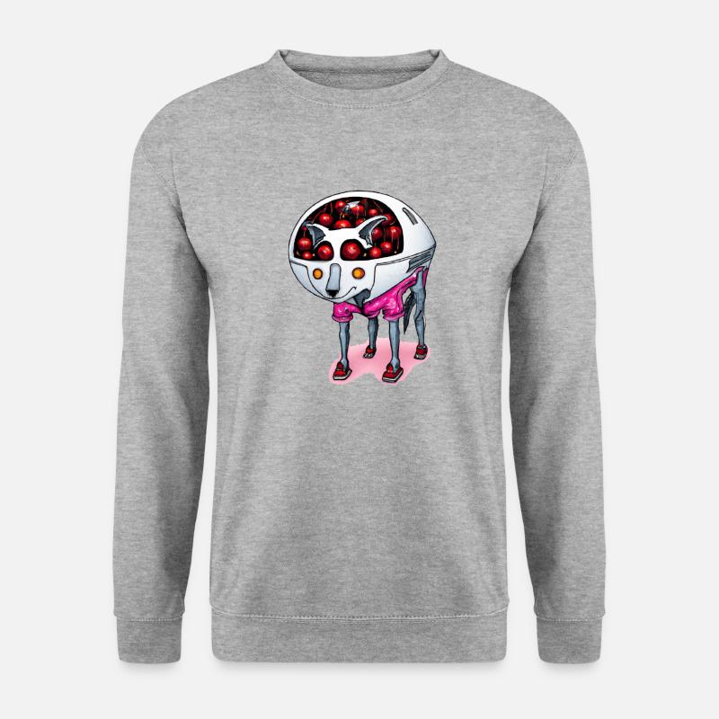 Cherry Dog - Unisex Pullover - Weißgrau meliert