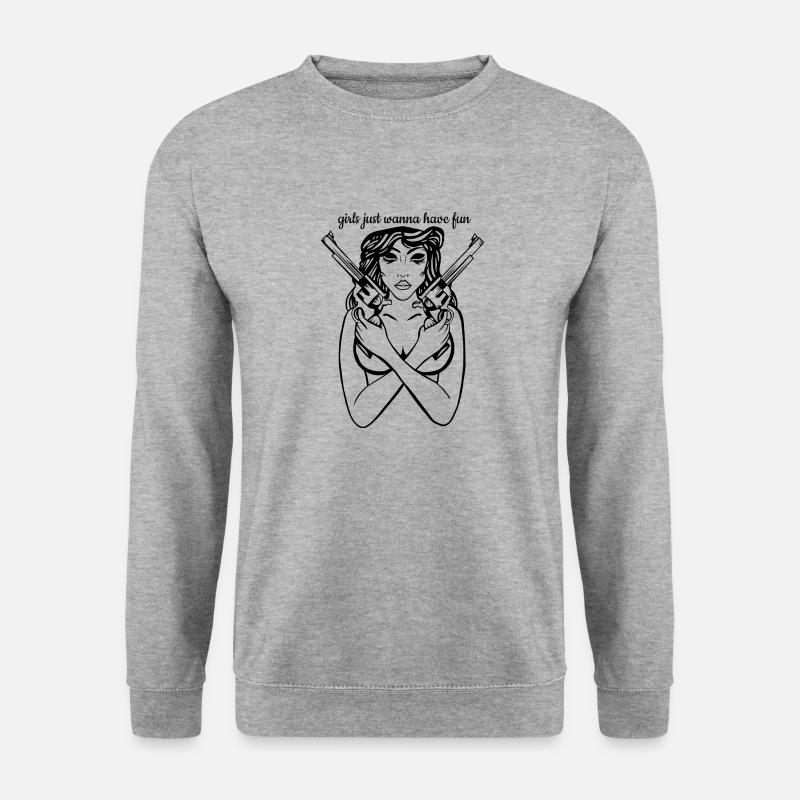 Calamity Jane - Unisex Pullover - Weißgrau meliert