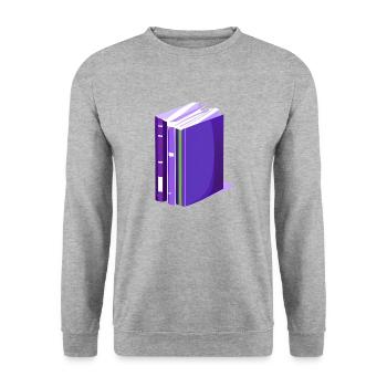 Reader Book Lovers Book Read Books Gift - Unisex Sweatshirt - salt & pepper - Front - Alina (178cm) & Michal (187cm)
