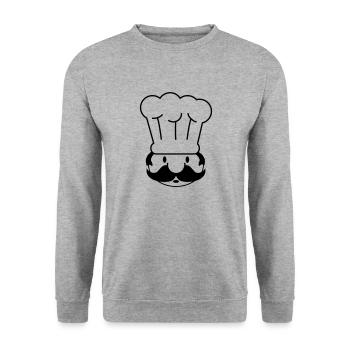 cook - Unisex Sweatshirt - salt & pepper - Front - Alina (178cm) & Michal (187cm)
