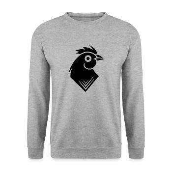 Chicken Chicken House Poultry Rooster Farm - Unisex Sweatshirt - salt & pepper - Front - Alina (178cm) & Michal (187cm)