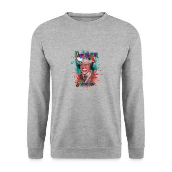 LGBTQ Pride Marsha P Johnson Sustainable - Unisex Sweatshirt - salt & pepper - Front - Alina (178cm) & Michal (187cm)