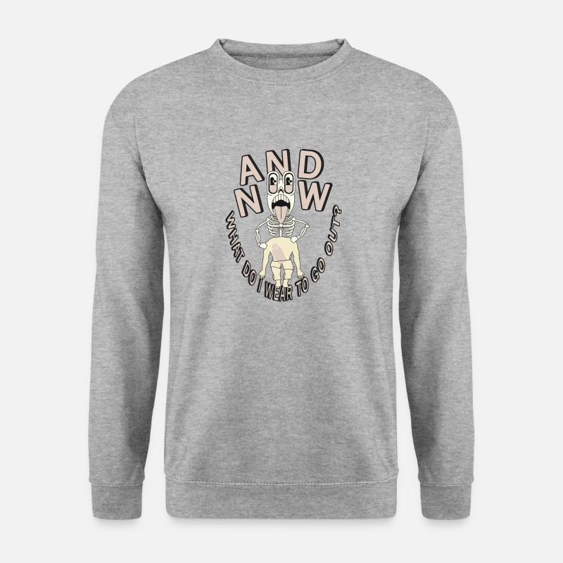UND JETZT - Unisex Pullover - Weißgrau meliert