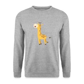 Wildtiere - Unisex Pullover - Weißgrau meliert - Vorne - Alina (178cm) & Michal (187cm)