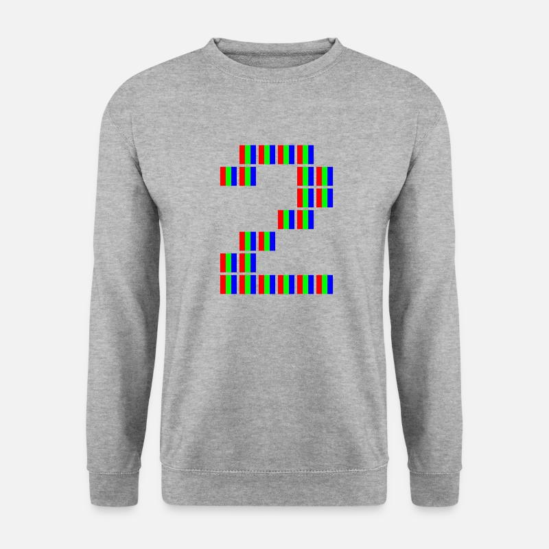 Pixel Art 2 - Unisex Pullover - Weißgrau meliert