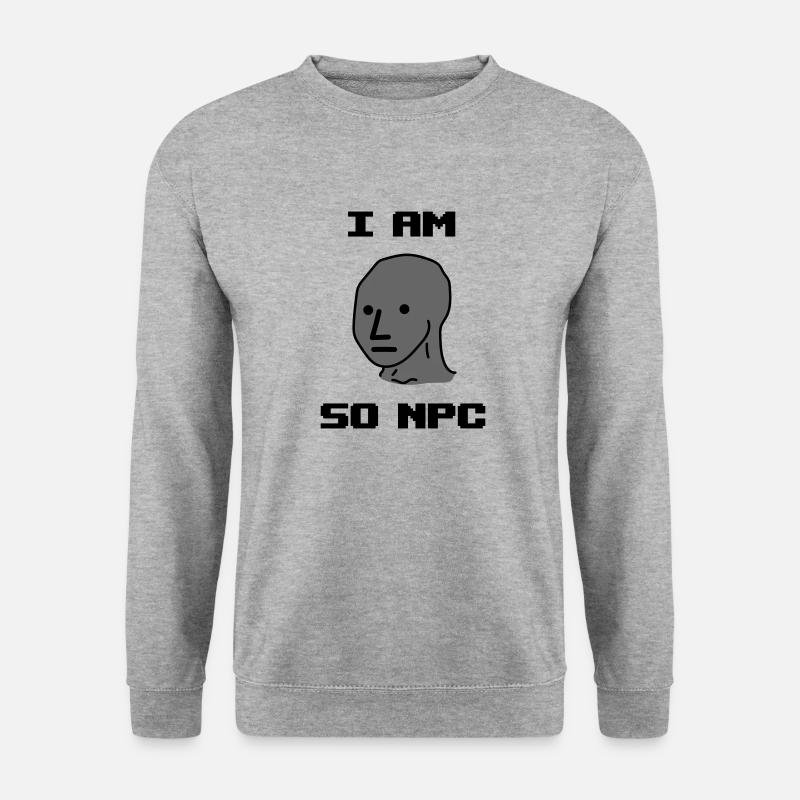 I Am So NPC - Unisex Pullover - Weißgrau meliert