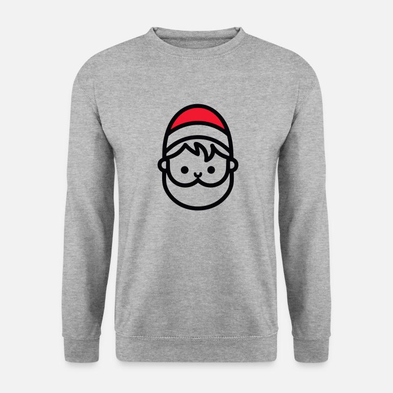 Kleiner Weihnachtsmann - Unisex Pullover - Weißgrau meliert