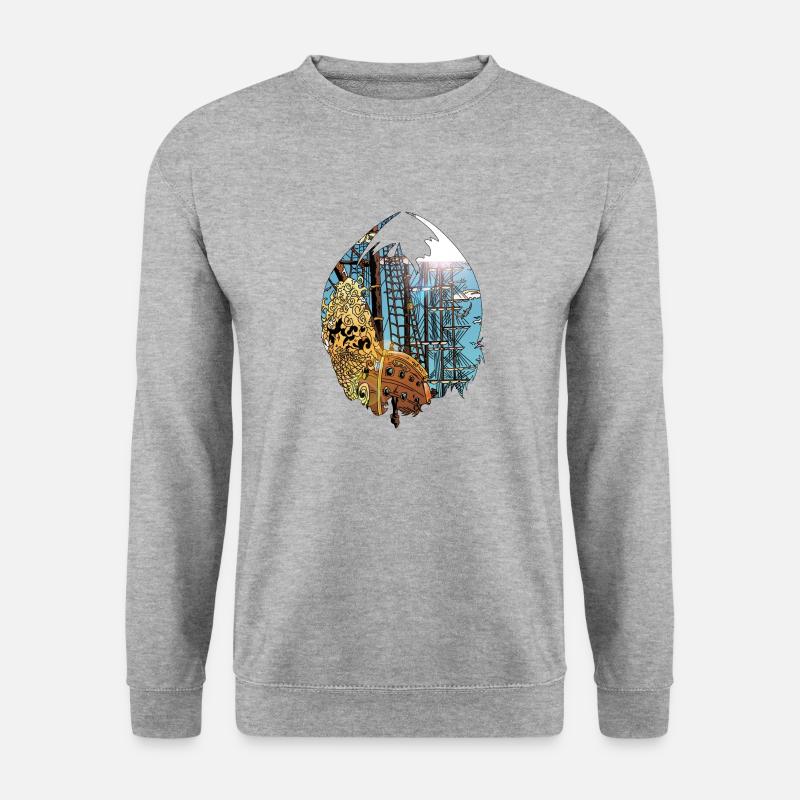 Ship Face Logo - Unisex Sweatshirt - salt & pepper