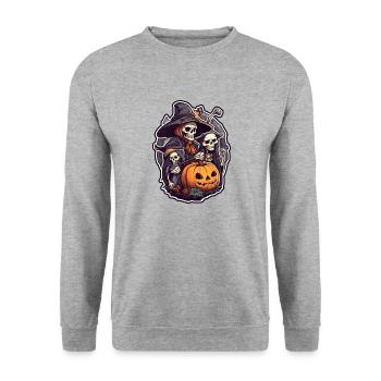 sorcière3 - Sweat-shirt Unisexe - gris chiné - Devant - Alina (178cm) & Michal (187cm)