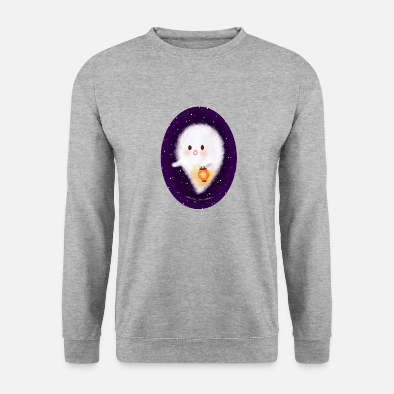 Ghost with lantern - Unisex Sweatshirt - salt & pepper