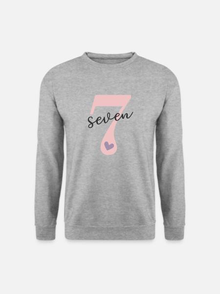 7th Birthday Seven Seven - Unisex Sweatshirt - salt & pepper