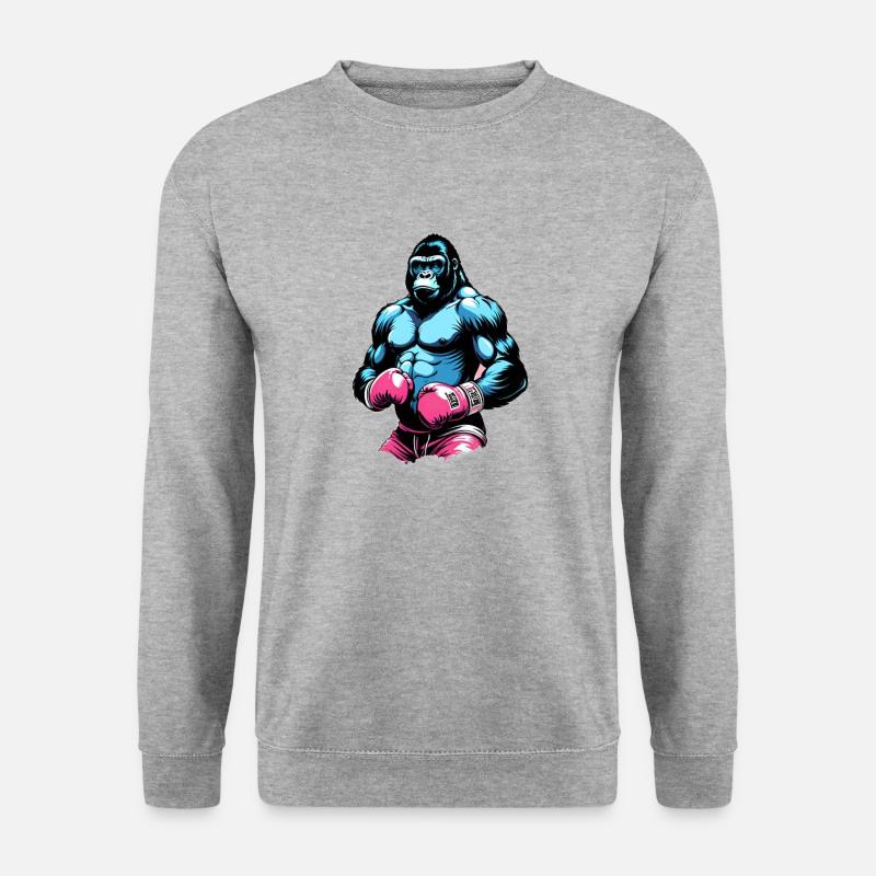 Boxing Gorilla Boxer - Unisex Sweatshirt - salt & pepper