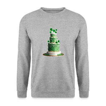 Birthday Cake / Cake / Happy Birthday / Cake - Unisex Sweatshirt - salt & pepper - Front - Alina (178cm) & Michal (187cm)