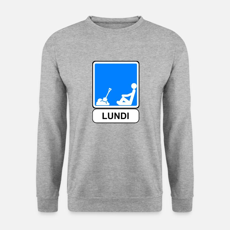 Montag - Unisex Pullover - Weißgrau meliert
