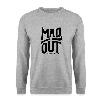 MAD OUT - Unisex Pullover - Weißgrau meliert - Vorne - Alina (178cm) & Michal (187cm)