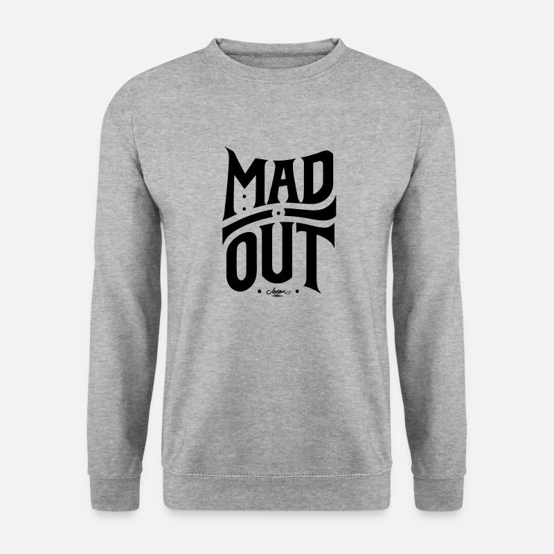 MAD OUT - Unisex Pullover - Weißgrau meliert