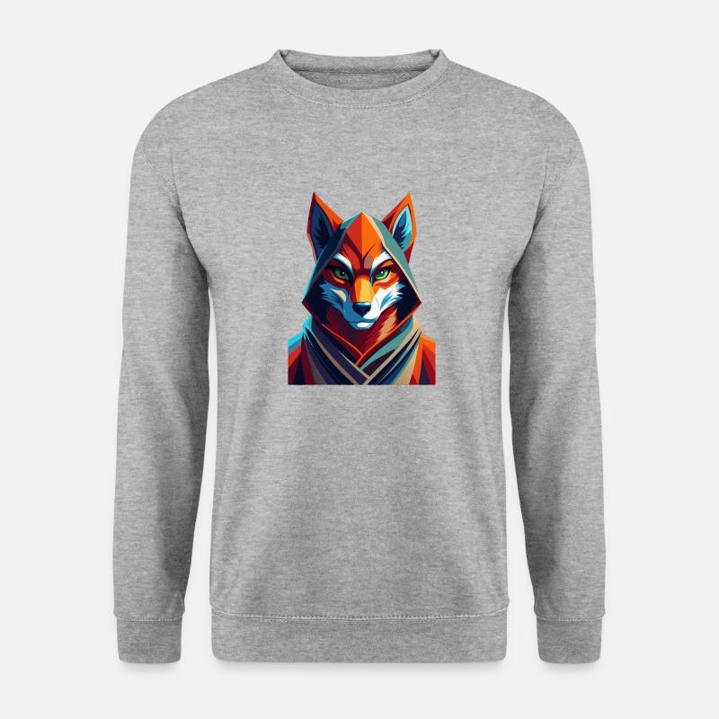 Fuchs gekleidet - Unisex Pullover - Weißgrau meliert