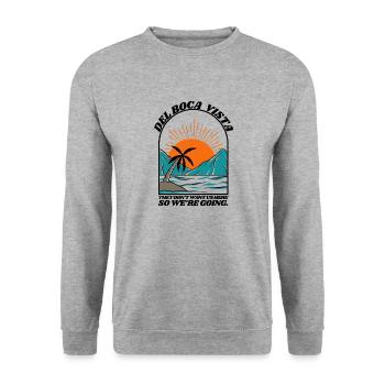 Del Boca Vista, Floride. Millésime - Sweat-shirt Unisexe - gris chiné - Devant - Alina (178cm) & Michal (187cm)