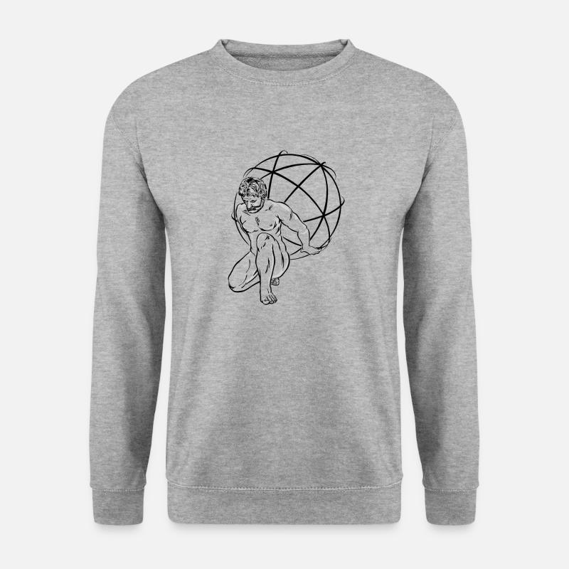 Weltenträger - Unisex Pullover - Weißgrau meliert