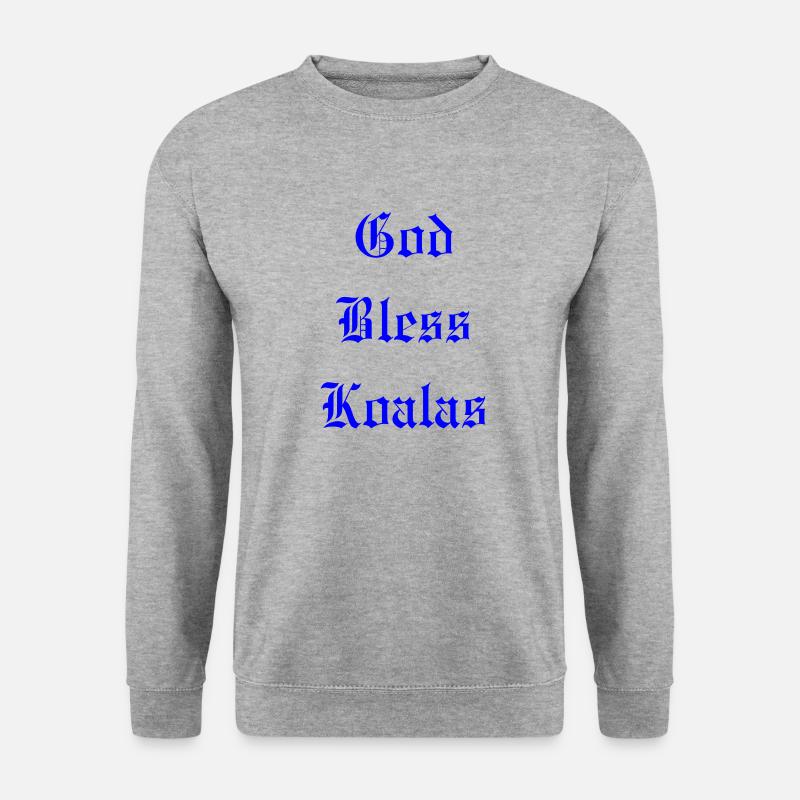 GodBlessKoalas - Unisex Pullover - Weißgrau meliert