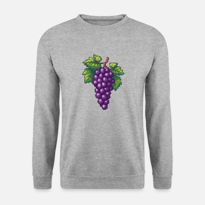 Grapes Pixel Gamer - Unisex Sweatshirt - salt & pepper