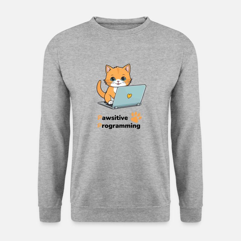 Pawsitive programming - Unisex Sweatshirt - salt & pepper