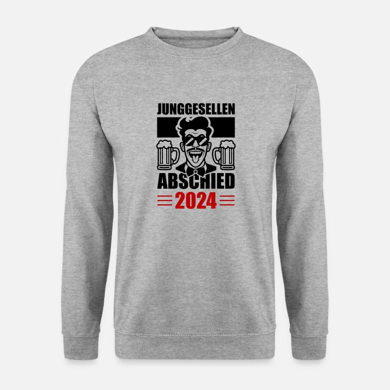 Junggesellen Abschied 2024 - Unisex Pullover - Weißgrau meliert