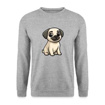 Kangal chien bande dessinée mignon - Sweat-shirt Unisexe - gris chiné - Devant - Alina (178cm) & Michal (187cm)