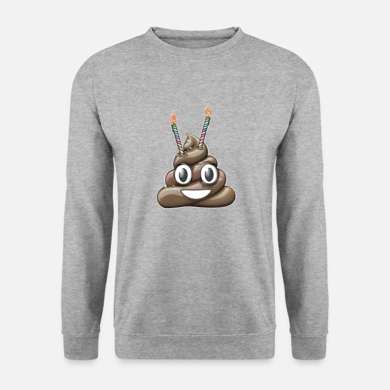 Pile off Poo with two candles - Unisex Sweatshirt - salt & pepper