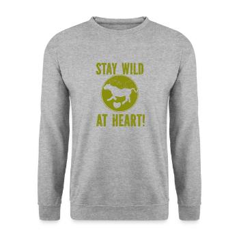 Tigre - Afrique - Nature sauvage - Conservation de la nature - Sweat-shirt Unisexe - gris chiné - Devant - Alina (178cm) & Michal (187cm)