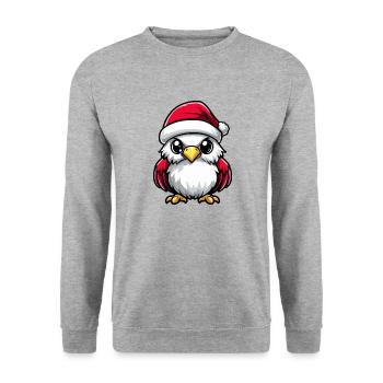 Noël de l’aigle - Sweat-shirt Unisexe - gris chiné - Devant - Alina (178cm) & Michal (187cm)